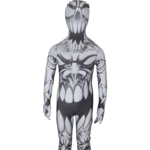 2021 Halloween Boys Jumpsuit Vampire Devil Cosplay Costume Skeleton Printing Horror Skull Party Performanc Costomes Scary Styl