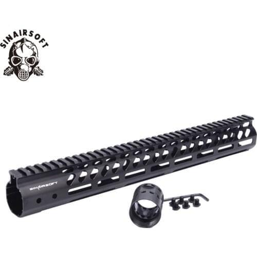 5.56 M-Lok Free Float Ultra Slim Rail System Handguard Monolithic Lightweight With Barrel Nut For Airsoft AEG GBB AR15
