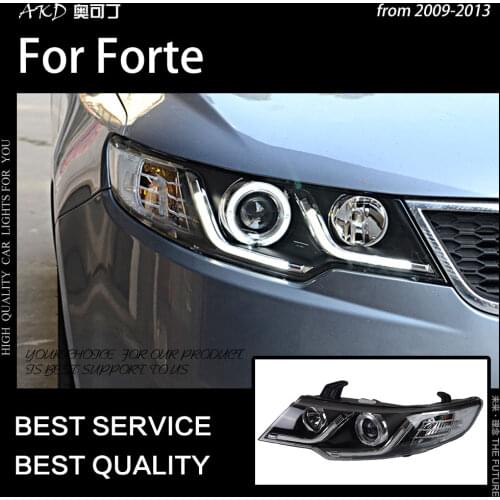 AKD Car Styling Head Lamp for Kia Forte Headlights 2009-2015 Forte Coupe LED Headlight LED DRL Hid Bi Xenon Auto Accessories