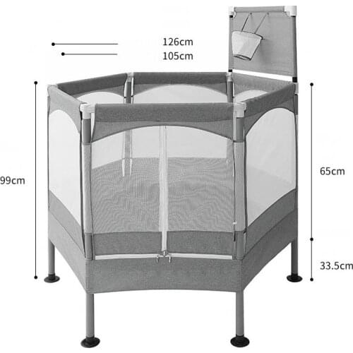 Home Indoor 50 Inch Childrens Trampoline With Basketball Hoop & Handrail, Kids Fitness Equipment Jumping Bed Have Safety Net