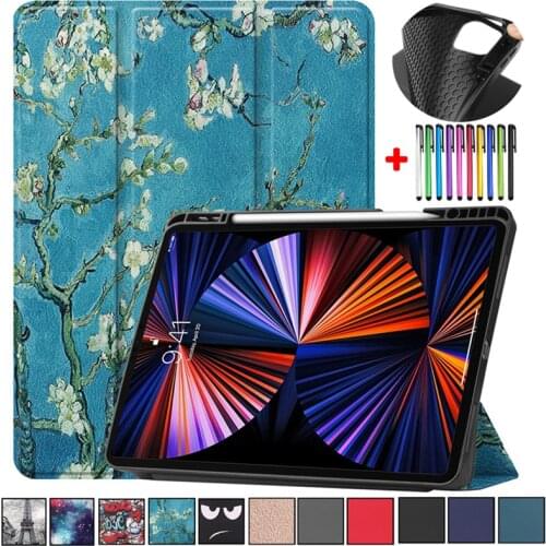 Funda For IPad Pro 12.9 Case 2021 2020 Print Tri-Fold Tablet For IPad Pro 11 Cover 2021 With Pencil Holder Smart TPU Caqa Kids