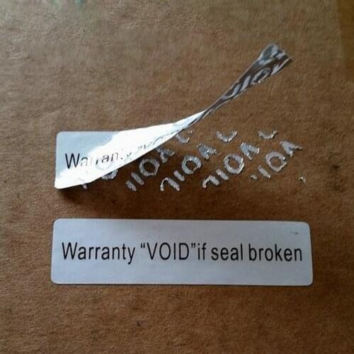 100pcs 40x10mm Security void seal adhesive anti-fake label electronic test expire tag