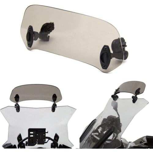 Motorcycle Adjustable Windshields Extension Windscreen Spoiler Wind Deflector Protection For BMW R1200GS F800GS F650GS G310GS