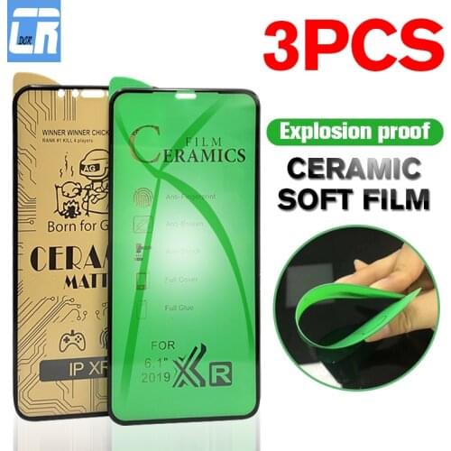 1-3PCS Anti fingerprint Soft Ceramic Film for iPhone 11 12 Pro XS Max X XR HD Matte Film For iphone 6 7 8 Plus Screen Protector