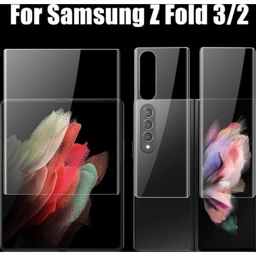 Soft Screen Protectors for Samsung Z Fold 3 Z Fold2 5G Front Back Hydrogel Film Camera Len Glass Protection For Z Fold2 Fold3