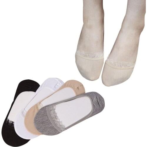 10 Pcs=5 Pairs Womens Boat Socks Fashion Summer Sexy Invisible Low Cut Ladies Socks Lace Art Girls Weed Sock Slippers Meias Sox