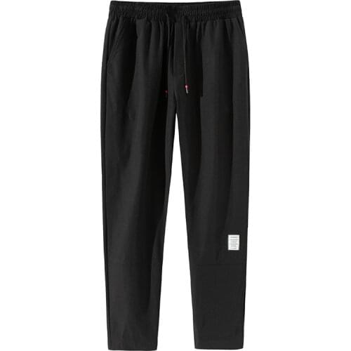 Spring Autumn New Mens Trousers Japanese Loose Trend Straight Harem Pants Versatile Fashion Nine-point Size M-8XL Pants Men