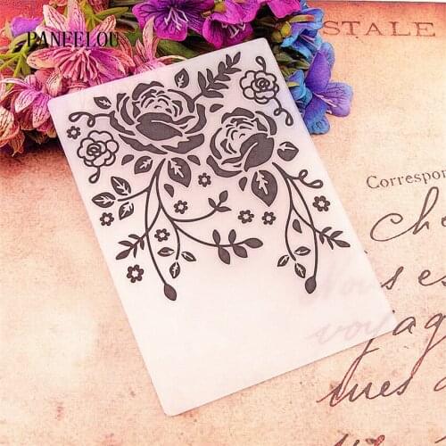 NEW flowers beautiful Embossing folders Plastic For Scrapbooking DIY Template Fondant Cake Photo Album Card Making