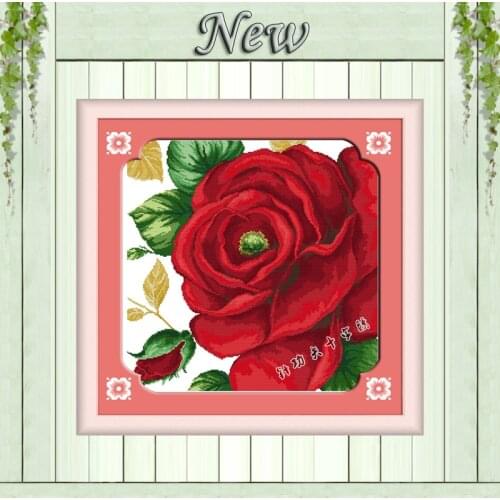 Charm of rose home decor diy painting counted print on canvas DMC 11CT 14CT Chinese Cross Stitch kits embroidery needlework Sets