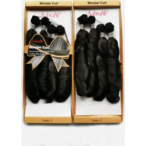 Adorable Box Locs Synthetic Curly Hair Weaves Ironed,Black Heat Resistant Fiber Packet Hair Bundles 24 INCH Wonder Curl 4pcs
