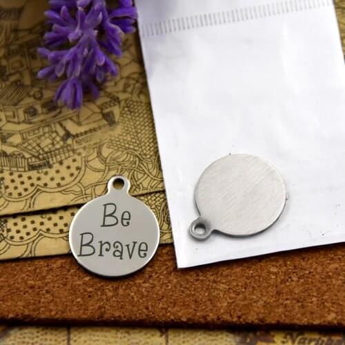 20pcs--stainless steel charms BE happy/brave/the change/kind/yourself charms pendants for necklace/bracelet/keychain DIY jewelry