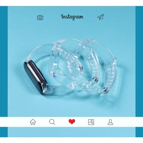 For Mi Band 6 5 4 3 Strap Silicone Transparent Xiaomiband 6 5 4 Replacement Watchband Bracelet Smart Sports Fitness Wrist