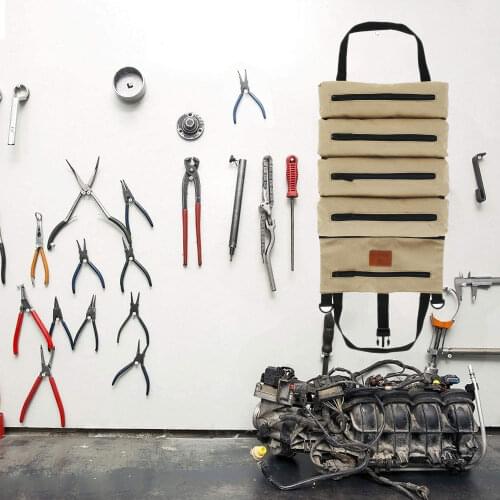 Roll Up Tool Bag Multifunction Wrenches Screwdriver Storage Pouch Tools Organizers Camo Printed Portable Container Bag