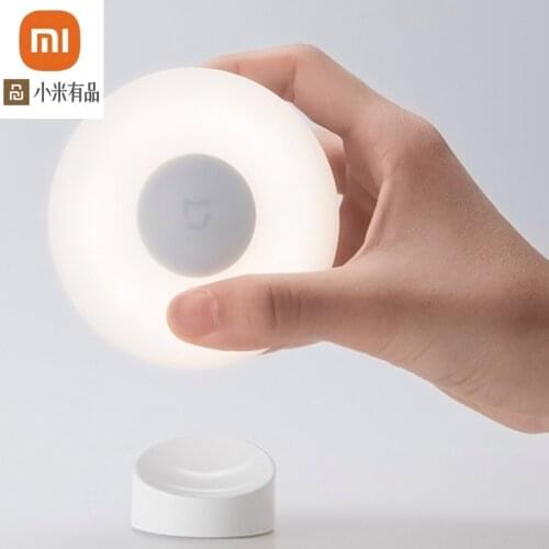 Xiaomi Mijia Led Induction Night Light 2 360 Rotating Adjustable Brightness Infrared Smart Motion Sensor With Magnetic Base