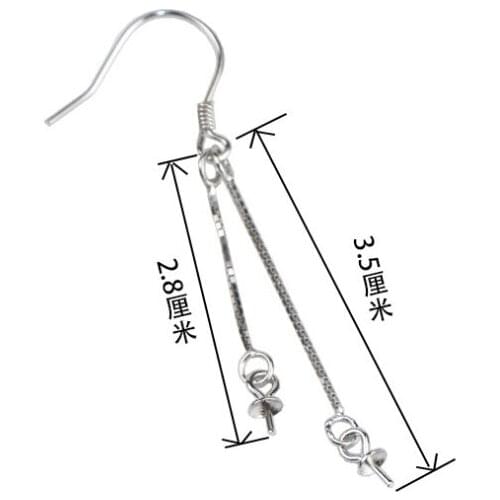 TS-015 Trendy Silver color Tassel Earrings Box Chain Tassel Earring Accessories Women Fashion DIY Earring Jewelry Finding