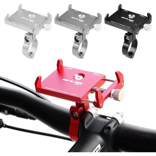 PRO1 Universal Adjustable Aluminum Bicycle Handlebar Phone Holder Bracket for 3.5-6.2in Smartphone