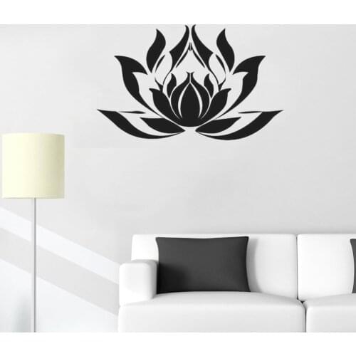 Beautiful Lotus Flowers Vinyl Wall Stickers 20 Colors Available Home Decor Living Room Bedroom Z232