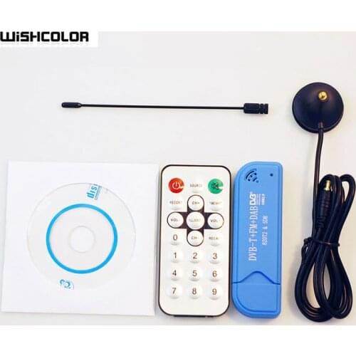 Wishcolor DVB-T Stick Receiver DVB-T+FM+DAB 820T2 & SDR Receiver Full Kit RTL2832U+R820T2 For RTL-SDR