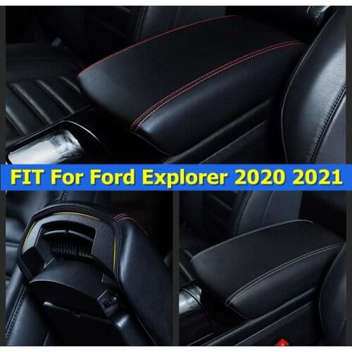 Center Console Seat Armrest Box Protection Pad Molding Cover Kit Trim Accessories Fit For Ford Explorer 2020 2021 Interior
