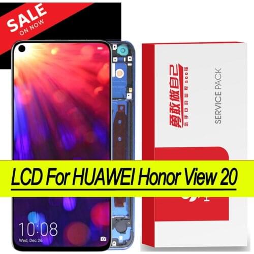 100% Orignal for Huawei Honor View 20 / Honor V20 LCD Display with Frame Screen Touch Digitizer Nova 4 LCD Display Repair Parts