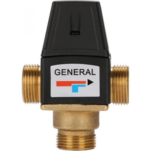 1 Pcs 3 Way External Thread Brass Thermostatic Mixing Valve Solar Water Heater Thermostatic Valve