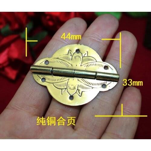 10Pcs 44*33MM Copper Printed Hinge Oval flat Gift hinge palette Copper hinge Wholesale