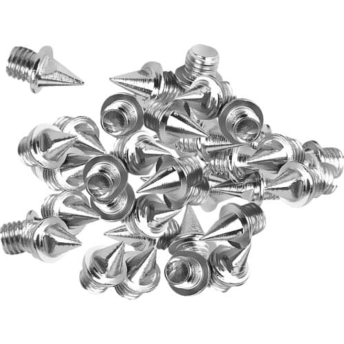 180 Pcs Steel Shoe Spikes Replacement Pyramid Track and Field Spikes for Sports Shoes Running Track Shoes Silver