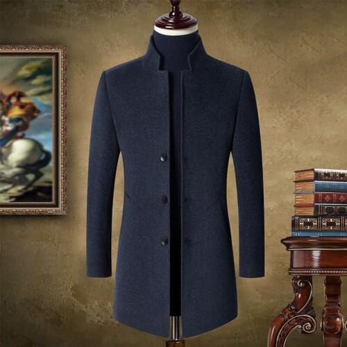 2021 new arrival autumn&winter men jacket high quality wool trench coat men,mens wool coat,plus-size M-4XL