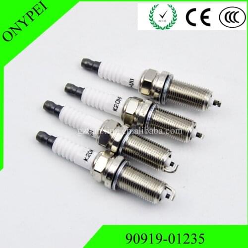 4PCS 90919-01235 K20HR-U11 Normal Spark Plug For Toyota FJ Cruiser Land Cruiser Prado Tundra 4.0L V6 4Runner 9091901235
