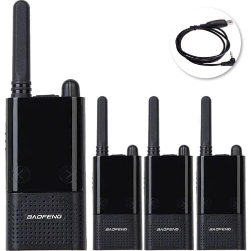 4PCS Baofeng BF-T9 FRS Walkie Talkie CB Ham Portable Two Way Radios BF T9 Hunting Ham Radios USB Cable