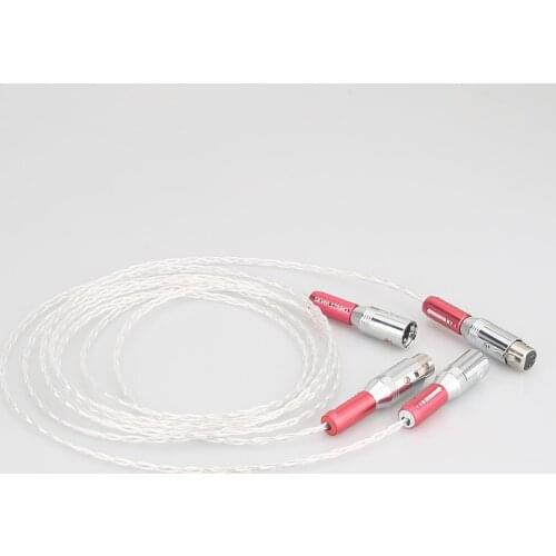 3AG Single Silver audio cable Hifi XLR interconnect cable with Gold plated plug for Amplifier CD player