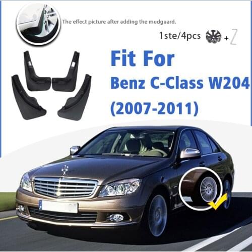 Mudguard For Benz C class W204 2007-2011 Front Rear 4pcs Mudflaps Mudguards Car Accessories Auto Styline Splash Guard Fender