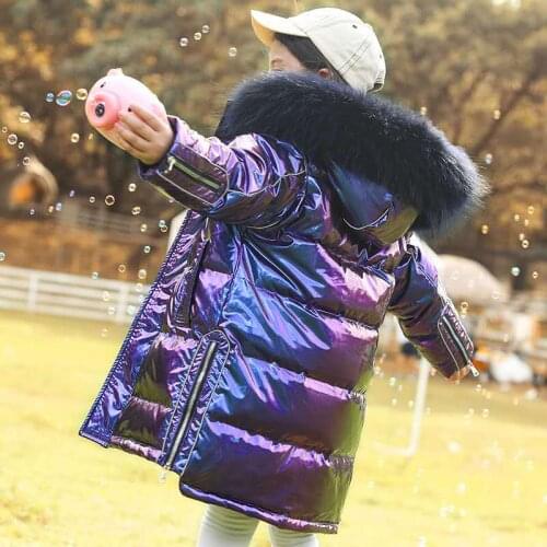-30 ℃ kids clothes 2020 big girls Teen clothing warm white duck down winter jackets hooded coat thicken outerwear kids parka