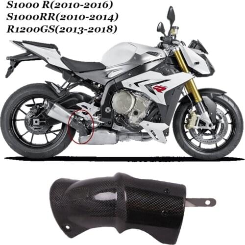For BMW S1000RR S1000R R1200GS Exhaust Middle Link Pipe Carbon Fiber Heat Shield Cover Motorcycle Guard Anti-Scalding Shell