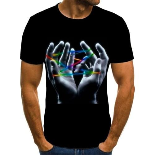 Summer mens 3D printed T-shirt, lovers short sleeve T-shirt, casual fashion round neck T-shirt, street hip-hop T-shirt