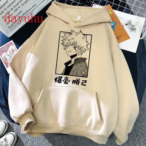 Harajuku my hero academia Hoodies Japanese Anime Bakugou Katsuki Men Hoodie Streetwear Casual Sweatshirts Boku No Hero Academia