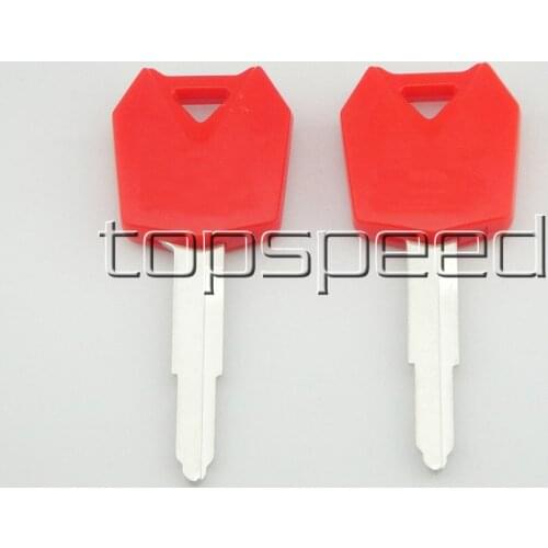 2 PCS Red Blank Key Uncut For Kawasaki Ninja ZX6R ZX10R ZX12R ZRX1200R EN6N Motorcycle