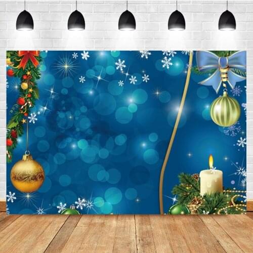 Laeacco Winter Snowflake Light Bokeh Polka Dot Christmas Birthday Custom Backdrop Photographic Photo Background For Photo Studi