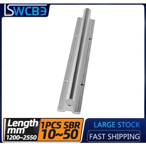 Linear bearing with aluminum support cylindrical guide rail SBR10 12 13 16 20 25 30 35 40 50，L=1200-2550mm