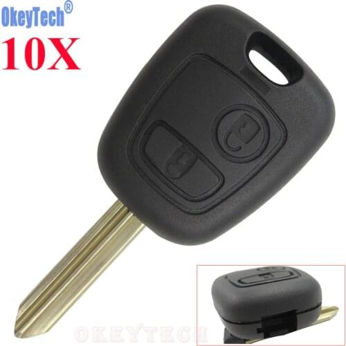 OkeyTech 10PCS/LOT Remote Key Shell Case FOB 2 Buttons For Citroen Xsara Picasso Berlingo 2002 2003 2004 2005 2006 2007 2008