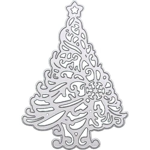Christmas Tree Star Shaped Border Frame Die-Cuts Carbon Steel Decorative Embossing Paper for DIY Craft Scrapbooking
