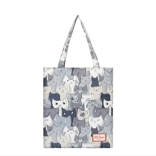 Folding Shoulder Shopping Shopper Bags Ladies Cloth Canvas Tote Bag Handmade Cotton Shopping Travel Women