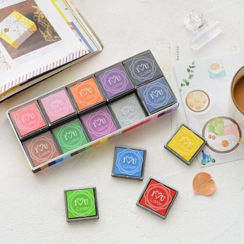 Vintage Crafts 20 Colors Sealing Decoration Colorful Ink Pad DIY Scrapbooking Square Vintage Rubber Stamps