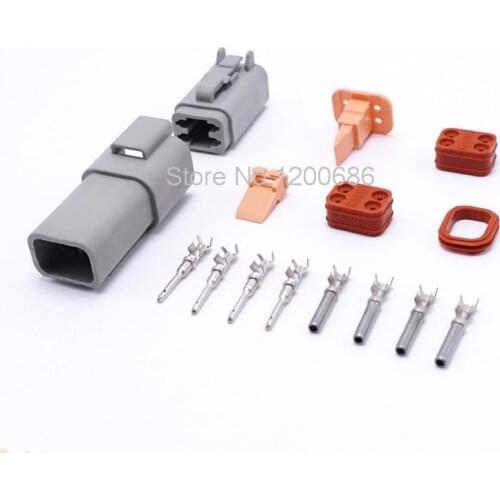 10 Sets Kits Brand New 4Pin/way Deutsch Waterproof Electric Wire Connectors Plug For Car Boat etc DT06-4S DT04-4P