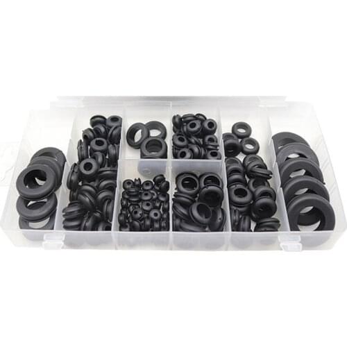 180pcs Rubber Grommet Car Fuse Accessories 8 Popular Sizes Grommet Gasket for Protects Wire Multi-size Practical