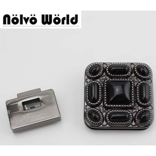 20pcs 3 Colors 40X40mm Bags' DIY Gunmetal Invisible Locks,Leather Bags Handbags Press Lock Bags Parts Accessories