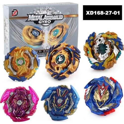 6Pcs/Set Gyroscope Toys Beybleyd Burst with Two-way Luancher Metal Assembel Battle Toys for Children XD168-27-01