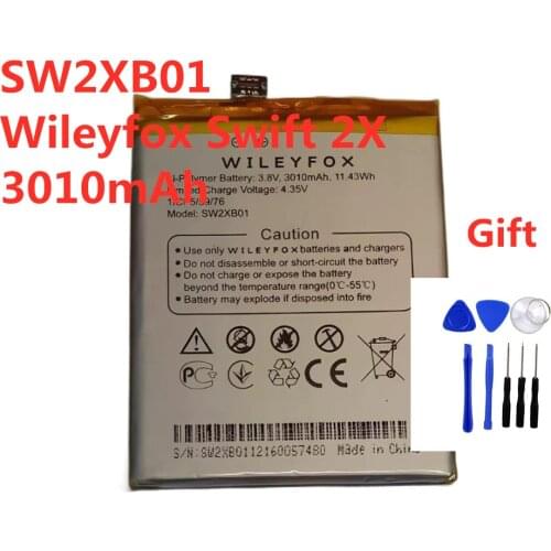 3010mAh SW2XB01 original Battery For Wileyfox Swift 2X phone battery