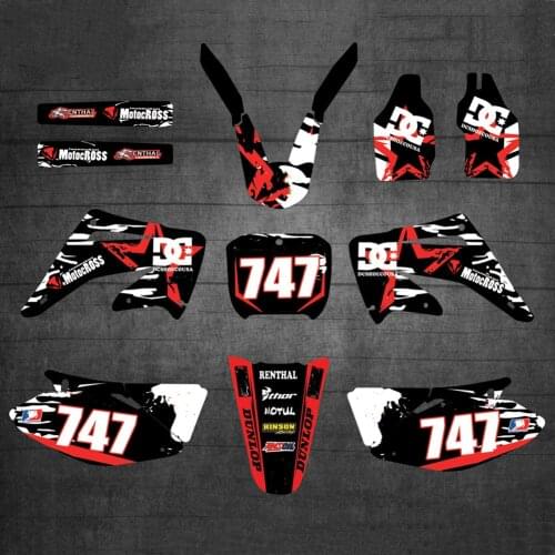 Free custom numbers Motocross Graphics Stickers Decals For Honda CR125 CR250 2002 2003 2004 2005 2006 2007 2008 2009 2010 2012