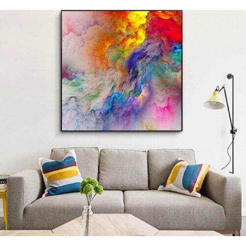 Color Line Abstract Oil Painting Modern Wall Art Canvas HD Print Home Decoration Living Room Paintings